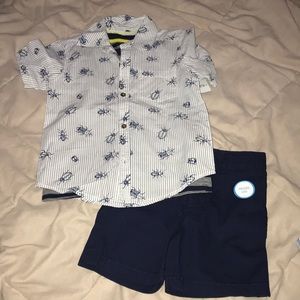 3-piece toddler boy shorts set